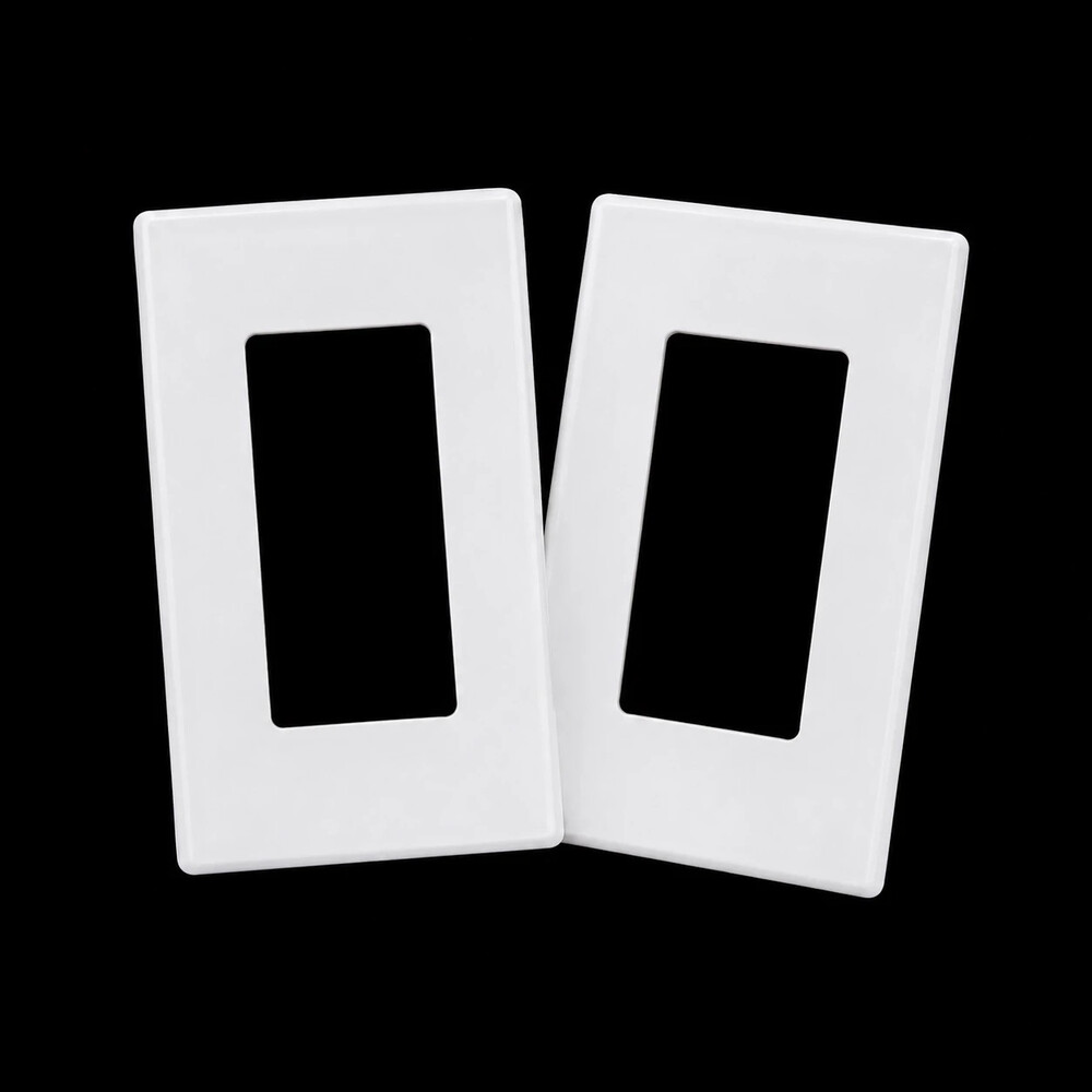 Leviton Decora Plus Screwless Wall Plates 1-Gang White – 2 Pack
